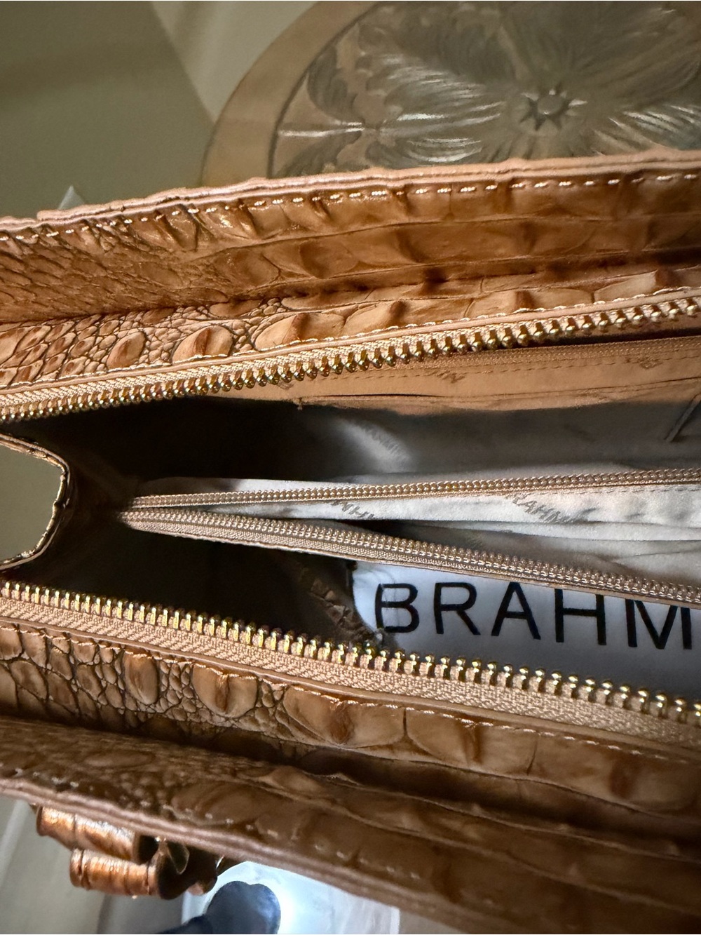 Brahmin Small Finley Satchel Driftwood with Removable Strap - Picture 13 of 14